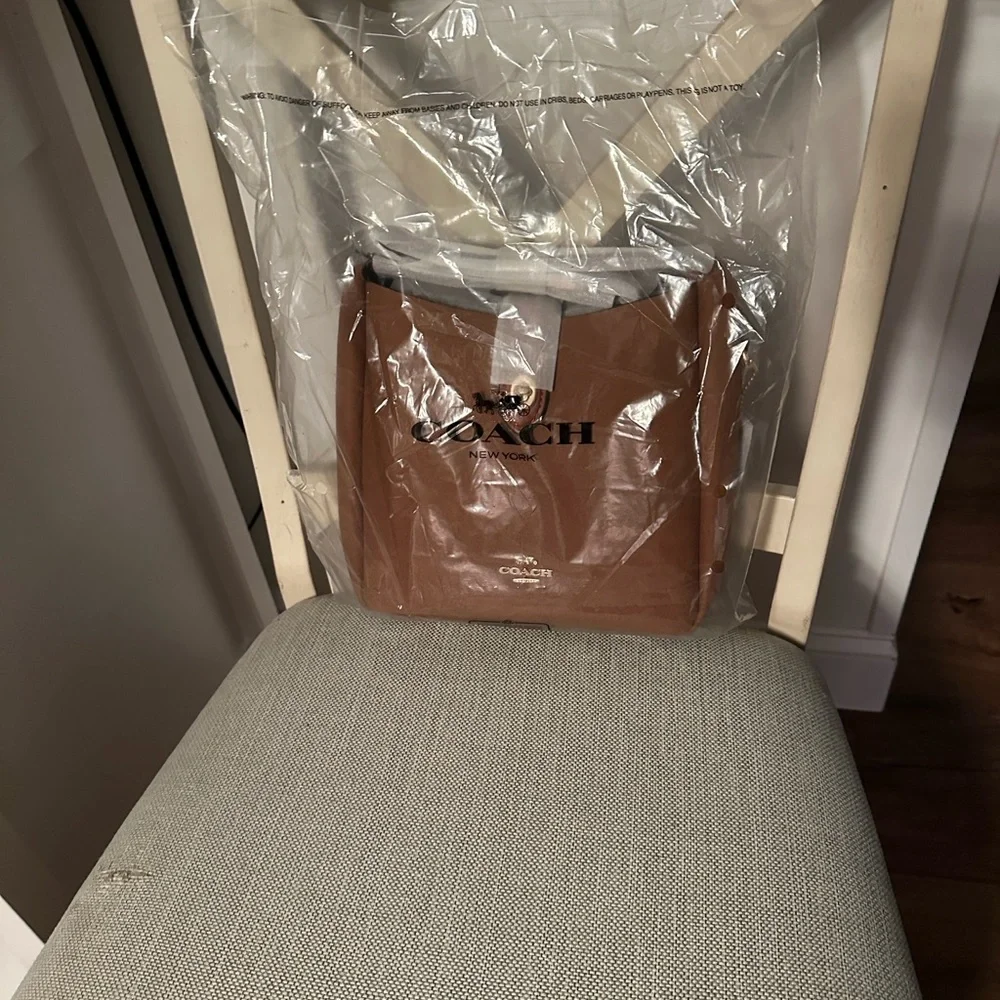 Coach Brown Suede Shoulder Bag - Picture 10 of 13